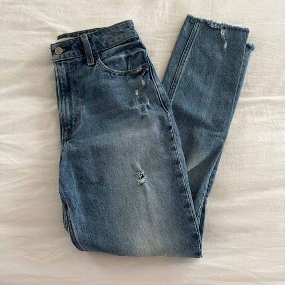 Abercrombie & Fitch Curve Love High Rise Skinny Jeans Medium Wash size 25 - Picture 2 of 11